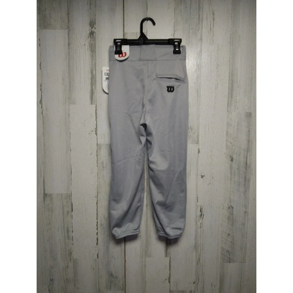 Wilson Boys Youth Baseball Pants Gray Size Small Relaxed Fit Solid